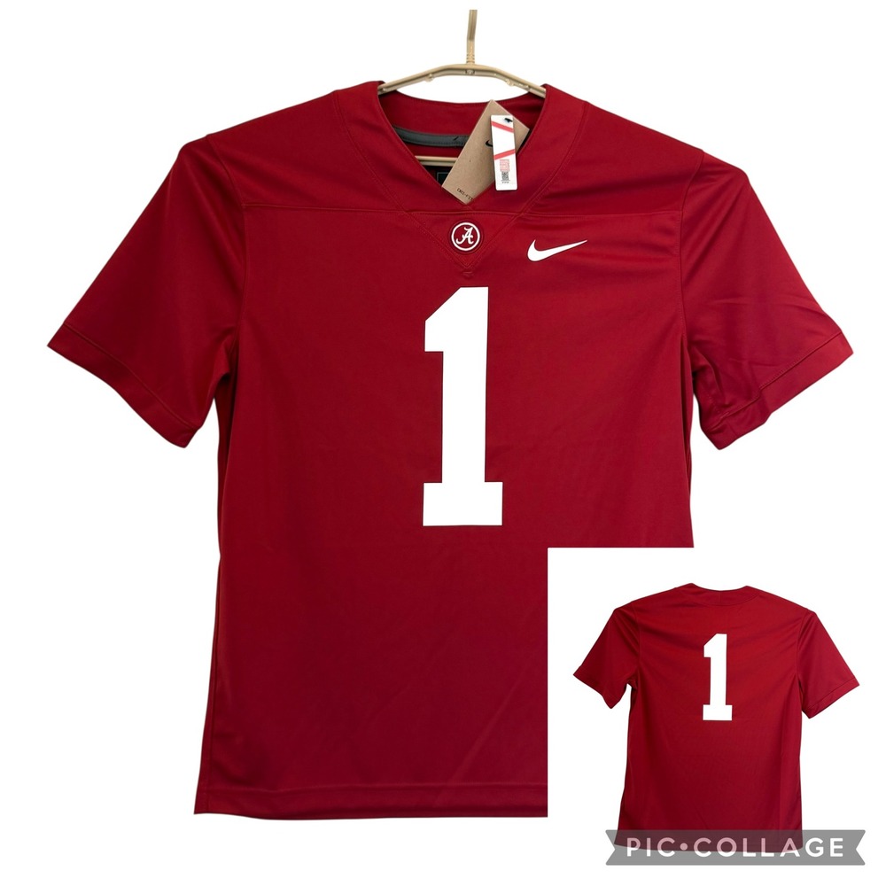 Nike Alabama Crimson Tide Men Medium Football Jersey 1 Red Dri-FIT NC2F-08A1 NEW